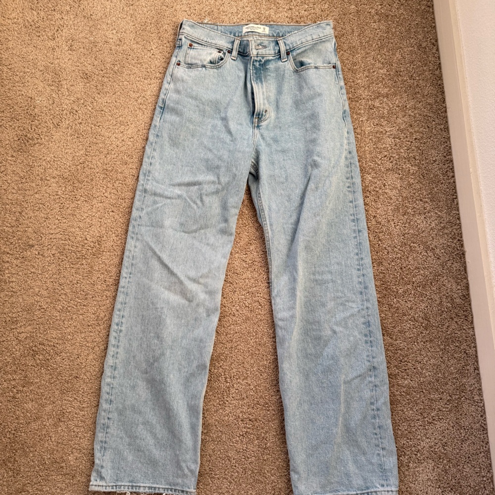 Abercrombie & Fitch Sky Blue Relaxed Jeans